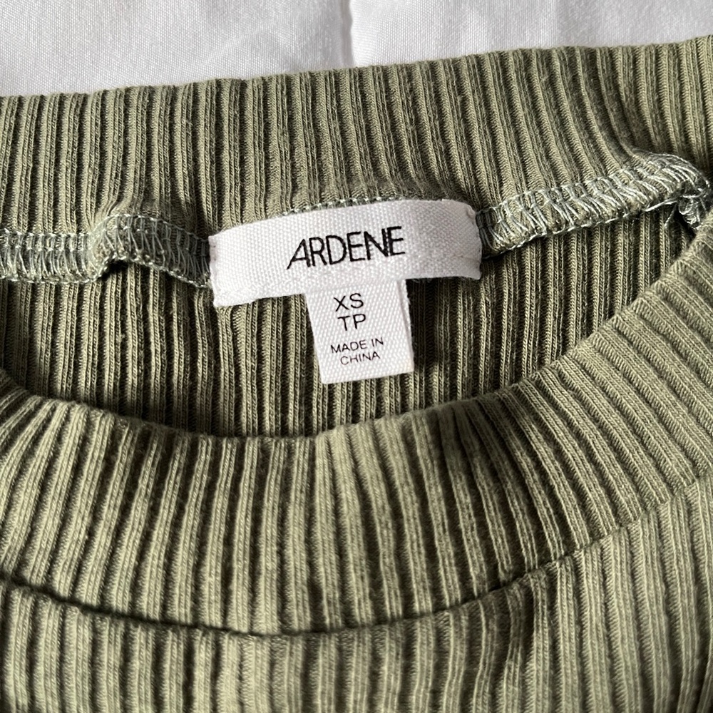 Ardene Olive Ribbed Tank Top - Picture 3 of 3